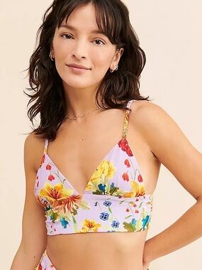 Anthropologie | Agua Bendita Kayle Floral Crop Top